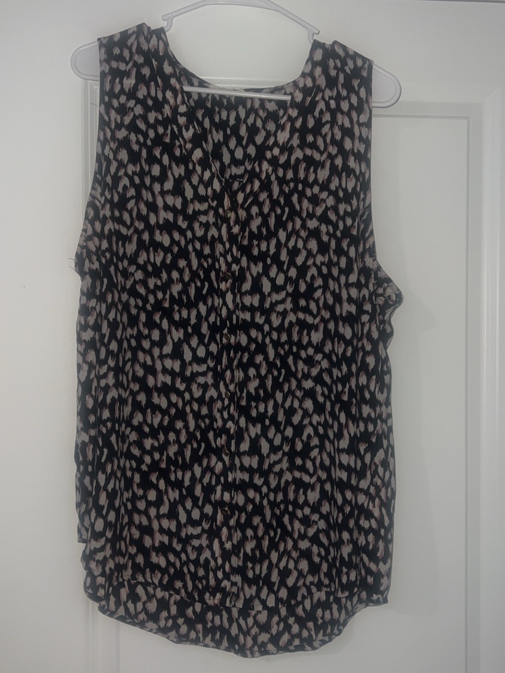 Maurices Black & Taupe Animal Print Sleeveless Camisole